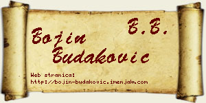 Bojin Budaković vizit kartica